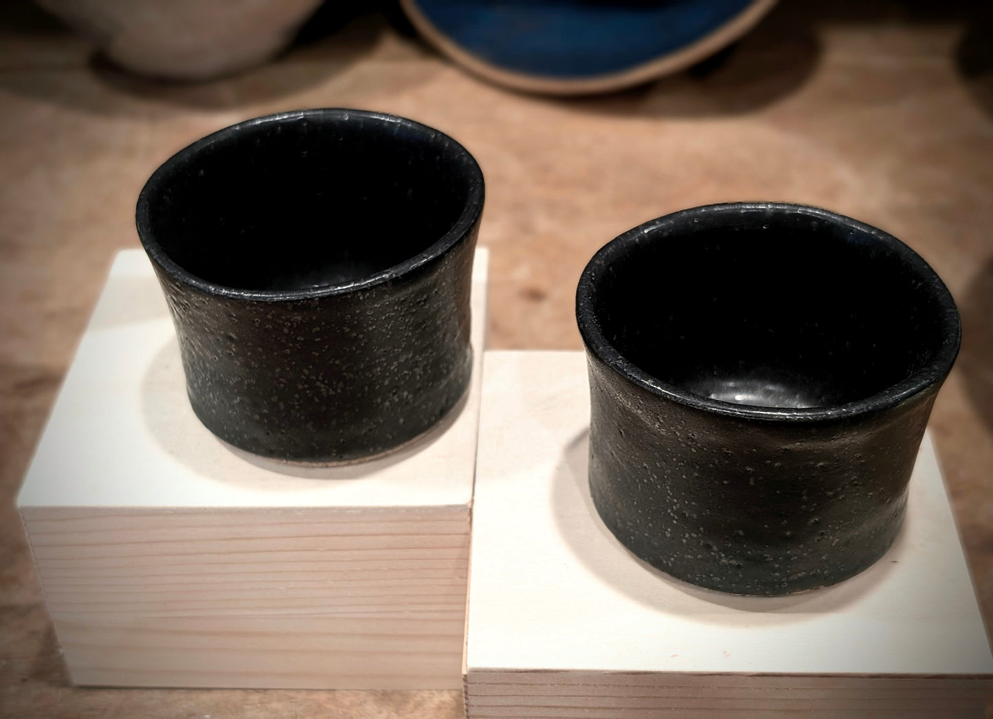 Small Black Teapot with 2 Small Mugs